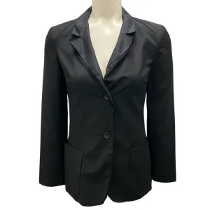 Jil Sander Black Silk Trimmed Wool Blazer