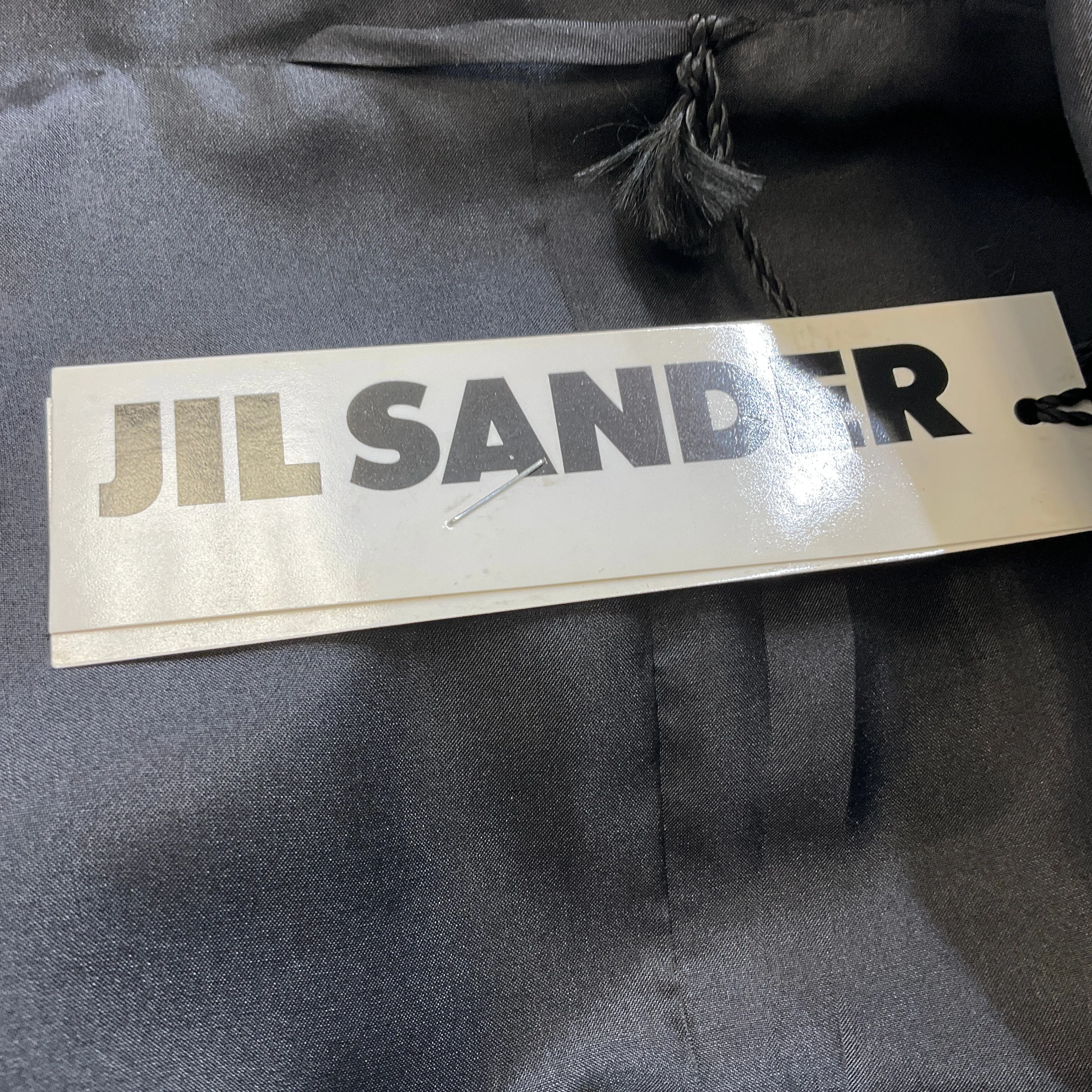Jil Sander Black Silk Trimmed Wool Blazer