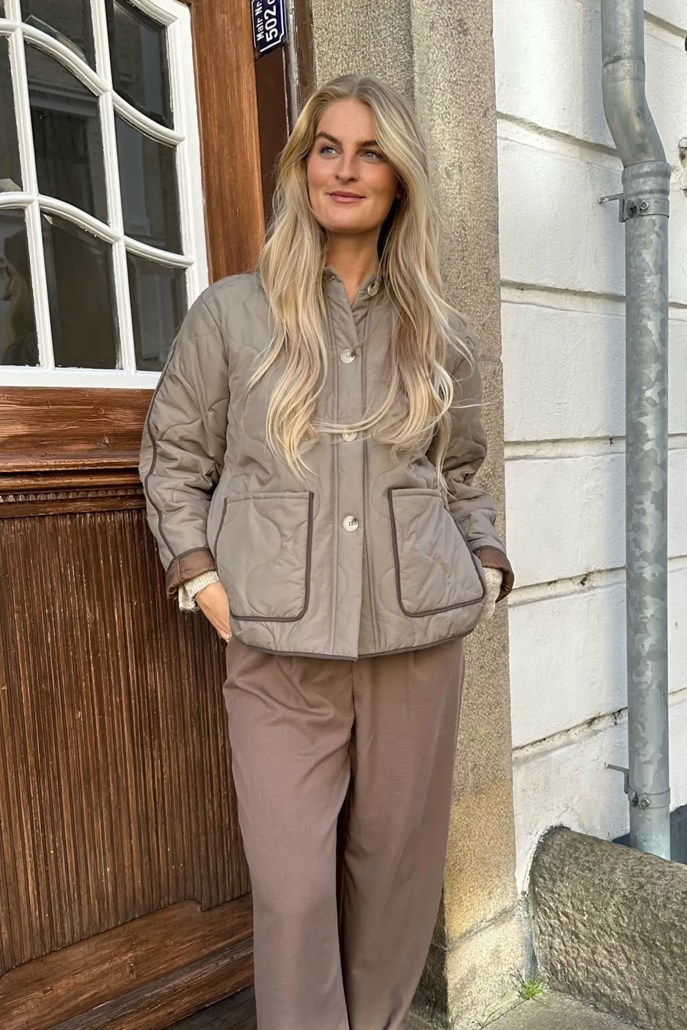 JosieIC Quilted Jakke - Army Brun