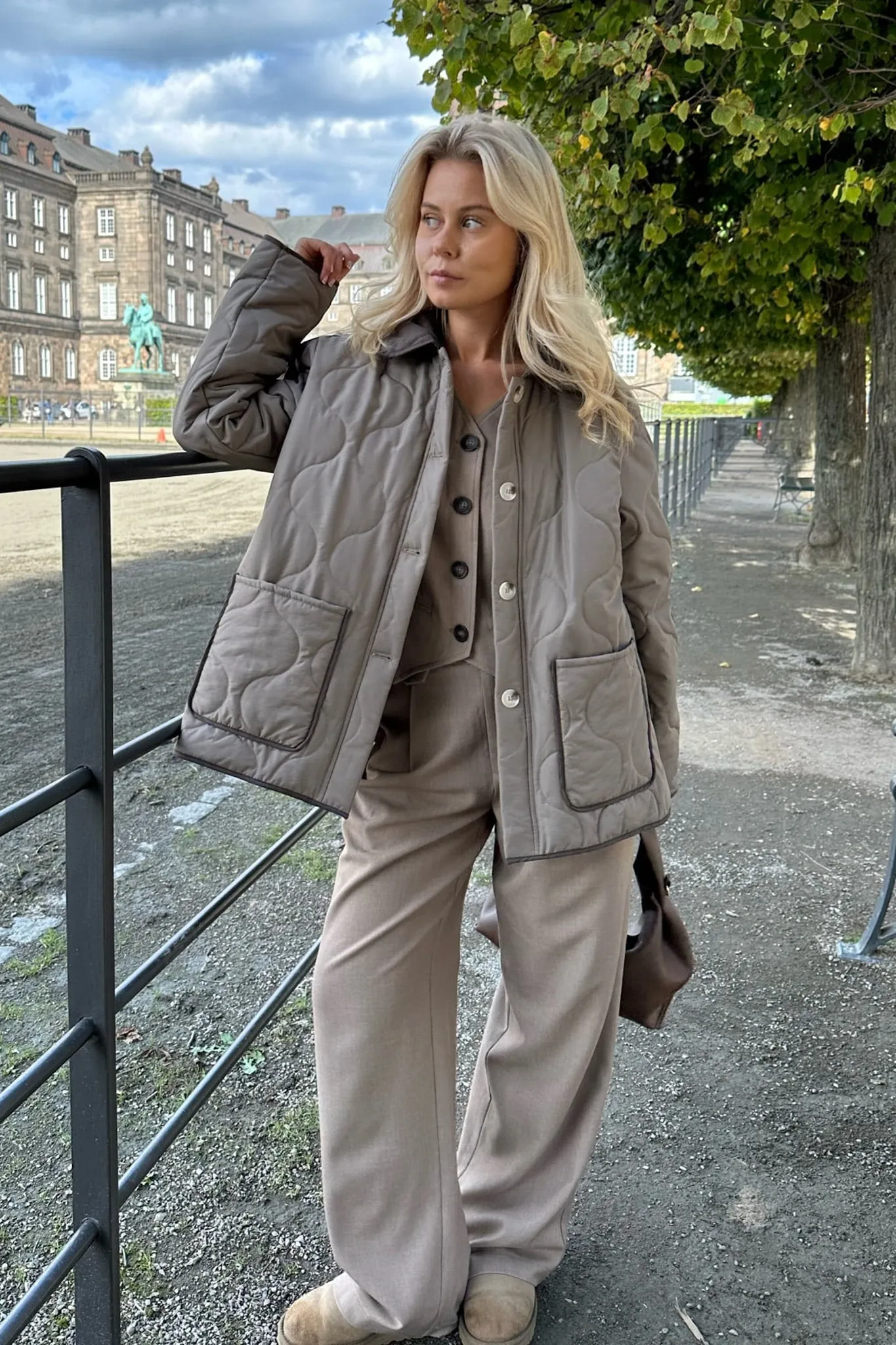 JosieIC Quilted Jakke - Army Brun