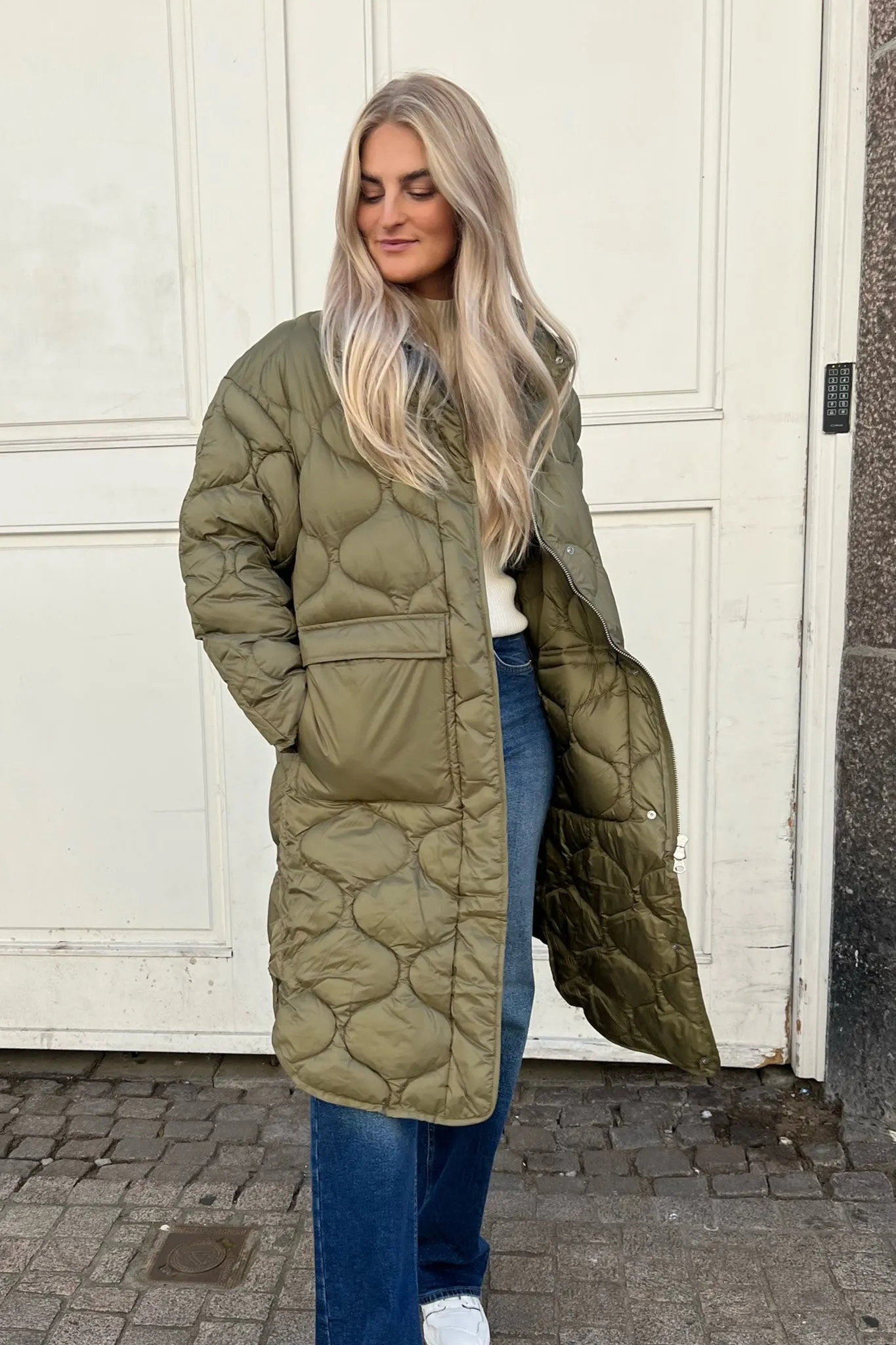 JXLenora Quilted Jakke - Mørkegrøn