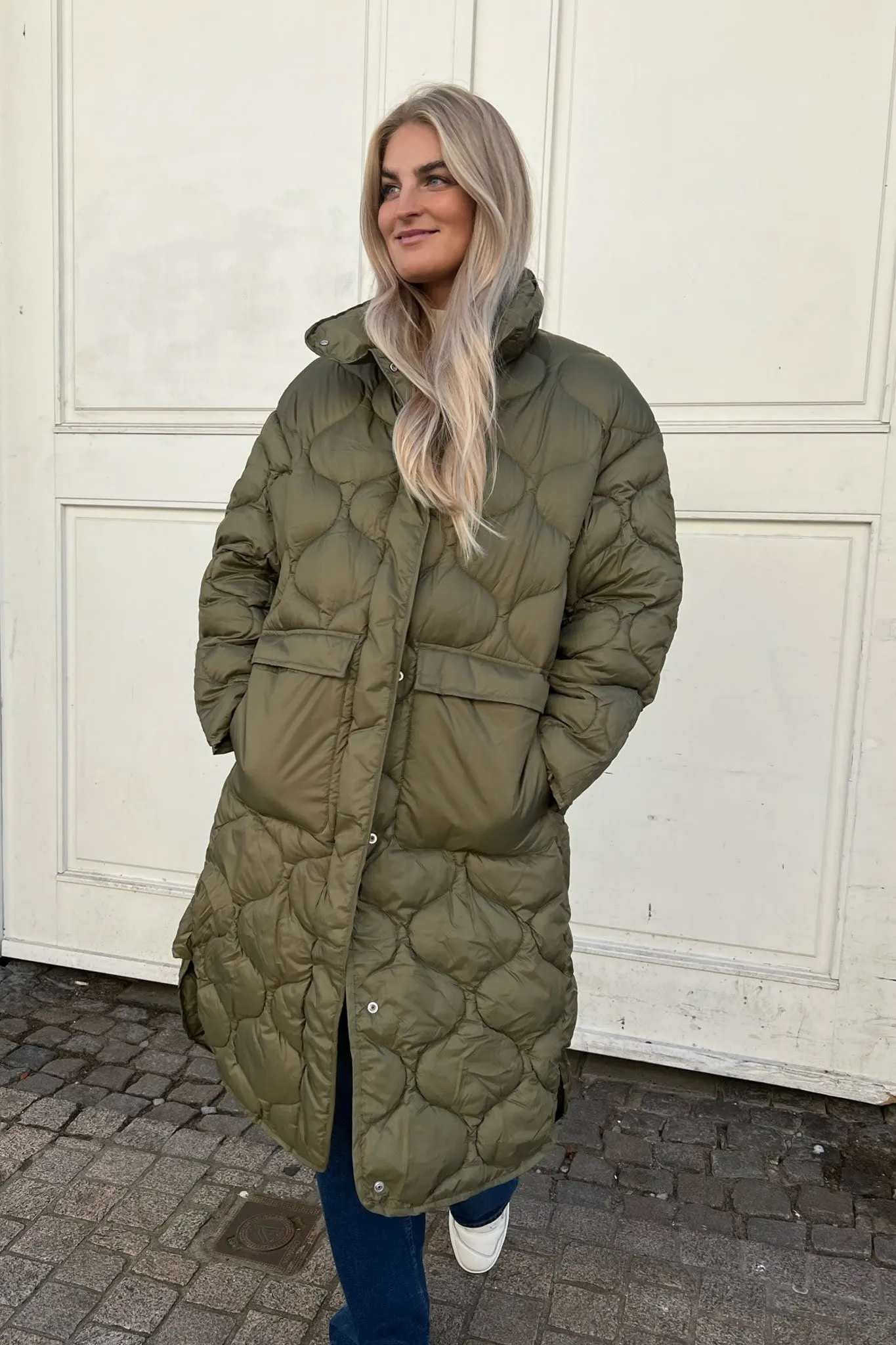 JXLenora Quilted Jakke - Mørkegrøn