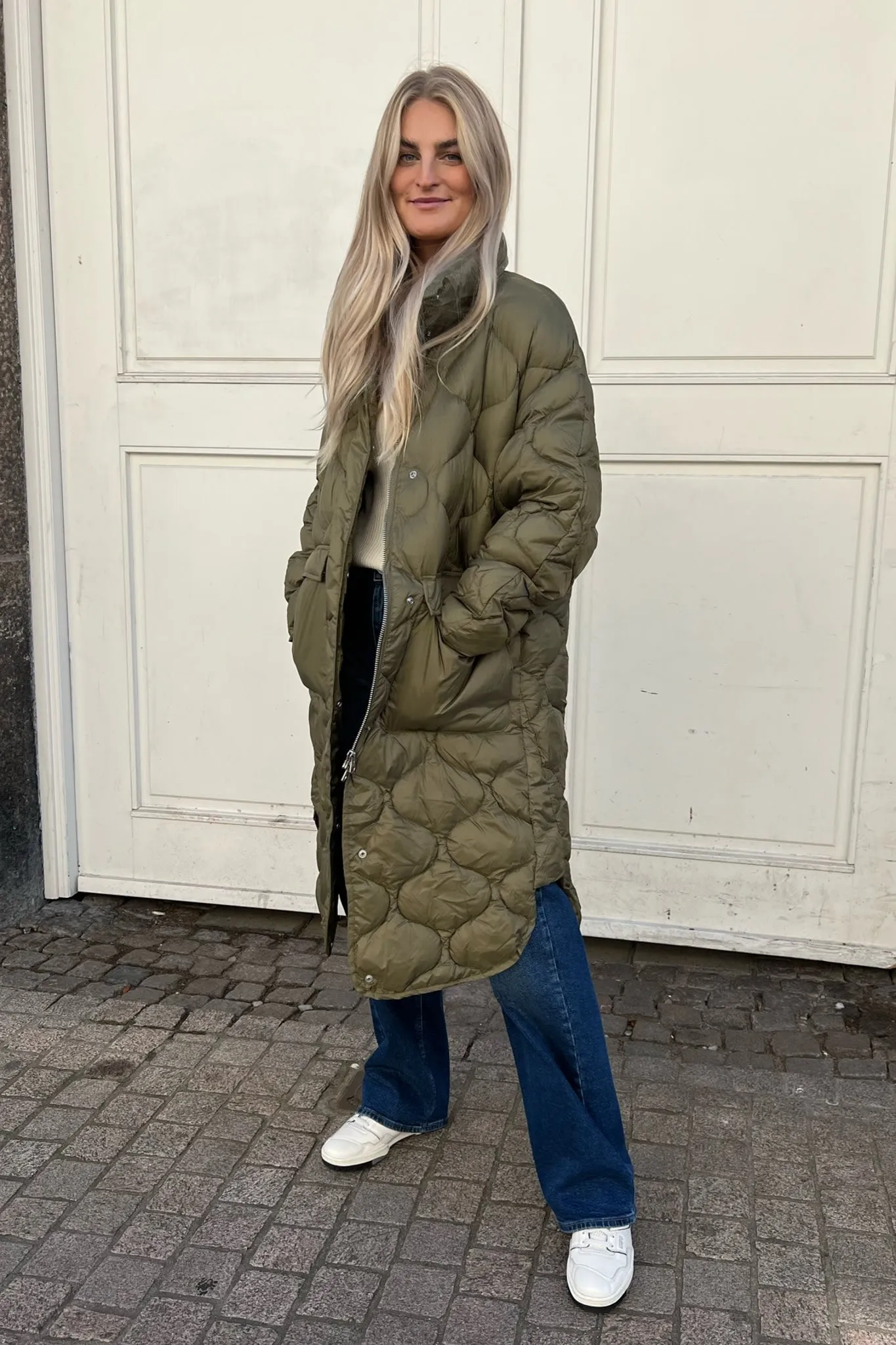 JXLenora Quilted Jakke - Mørkegrøn