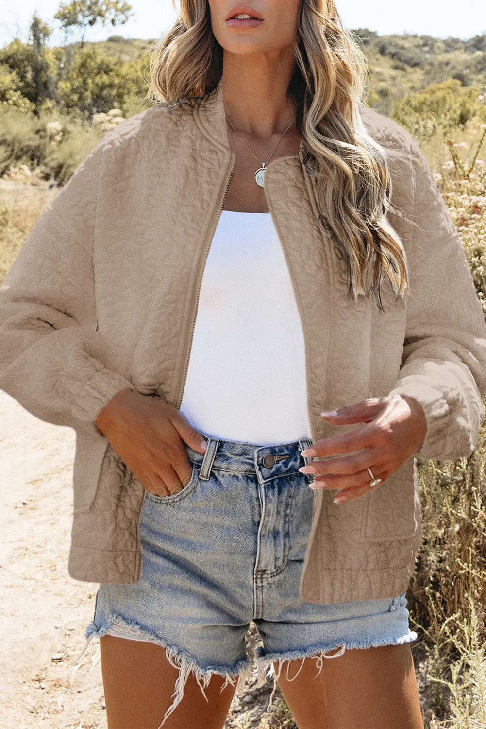KaleaBoutique Floral Quilted Jacket
