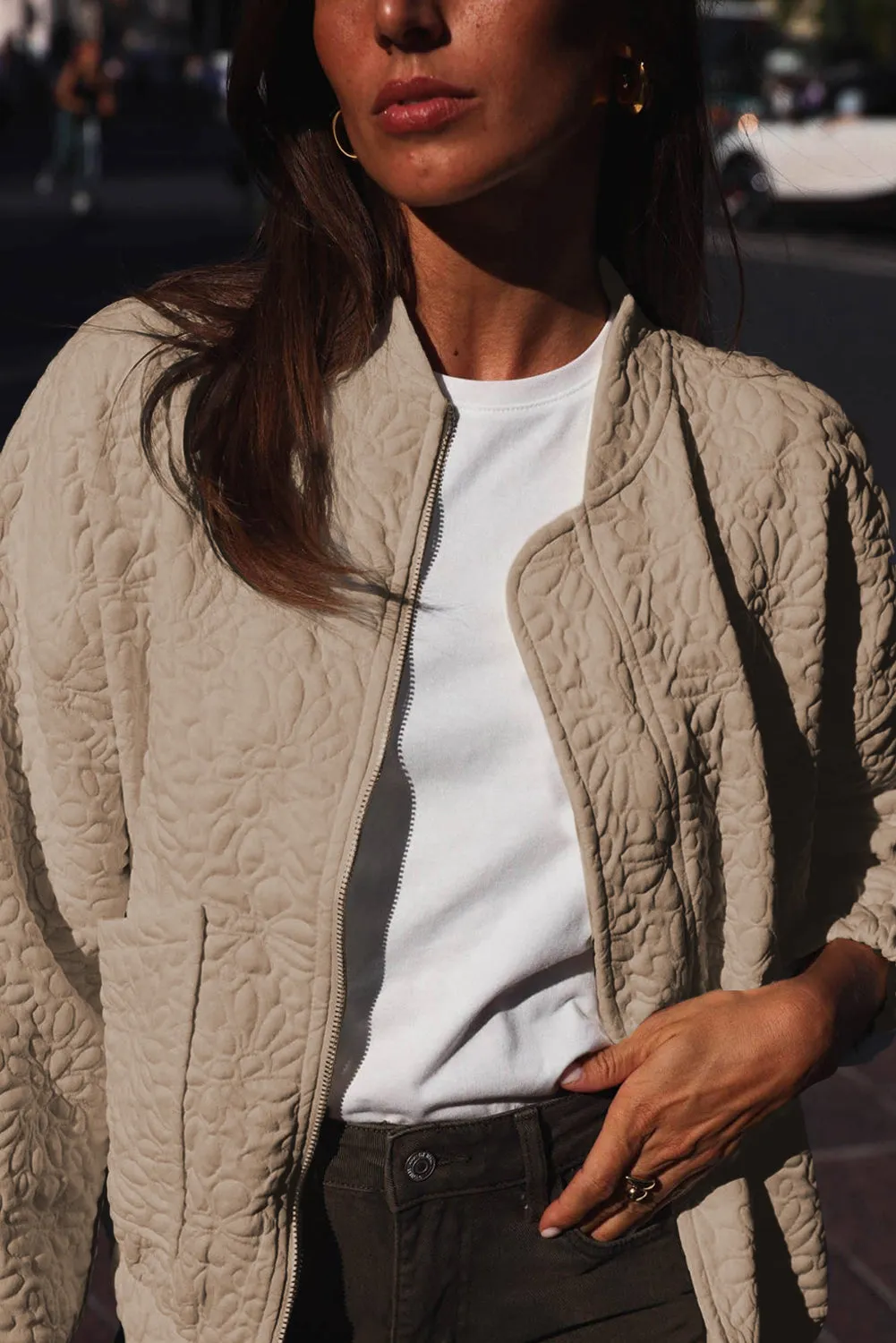 KaleaBoutique Floral Quilted Jacket