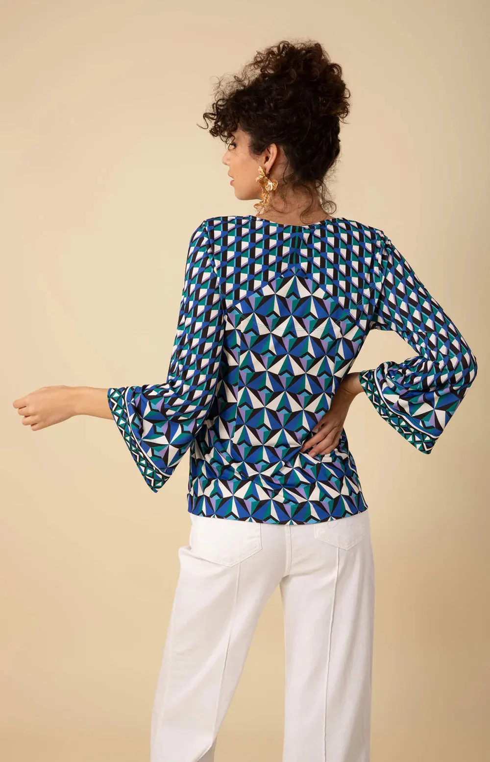 KATE JERSEY VNECK TOP