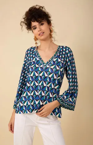 KATE JERSEY VNECK TOP