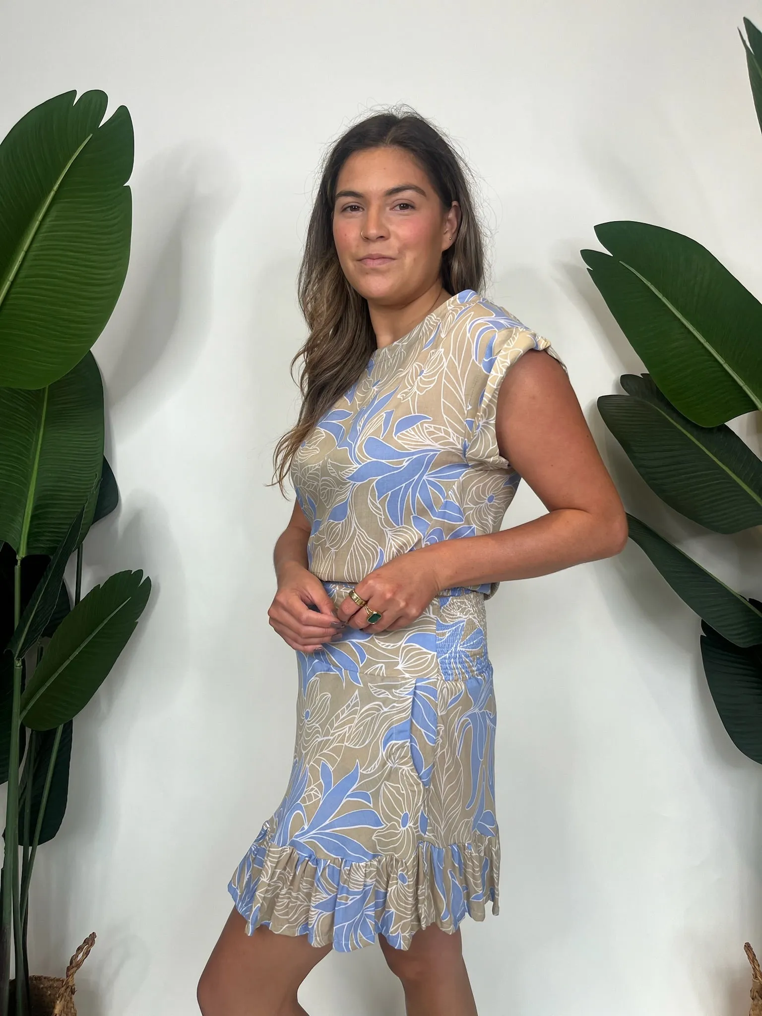 Khush Mareva Top Steel Blue