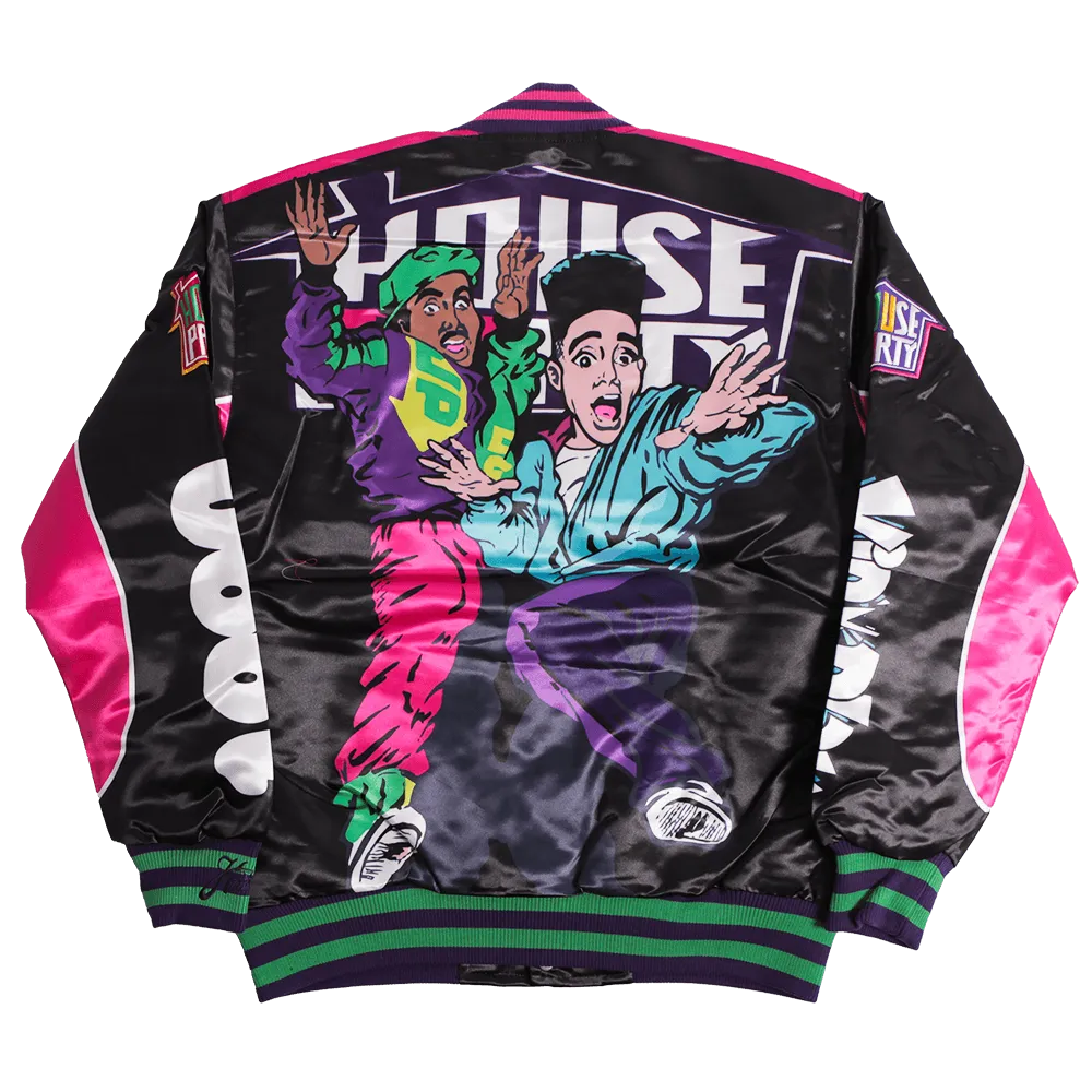KID N PLAY HOUSE PARTY SATIN JACKET (BLACK)