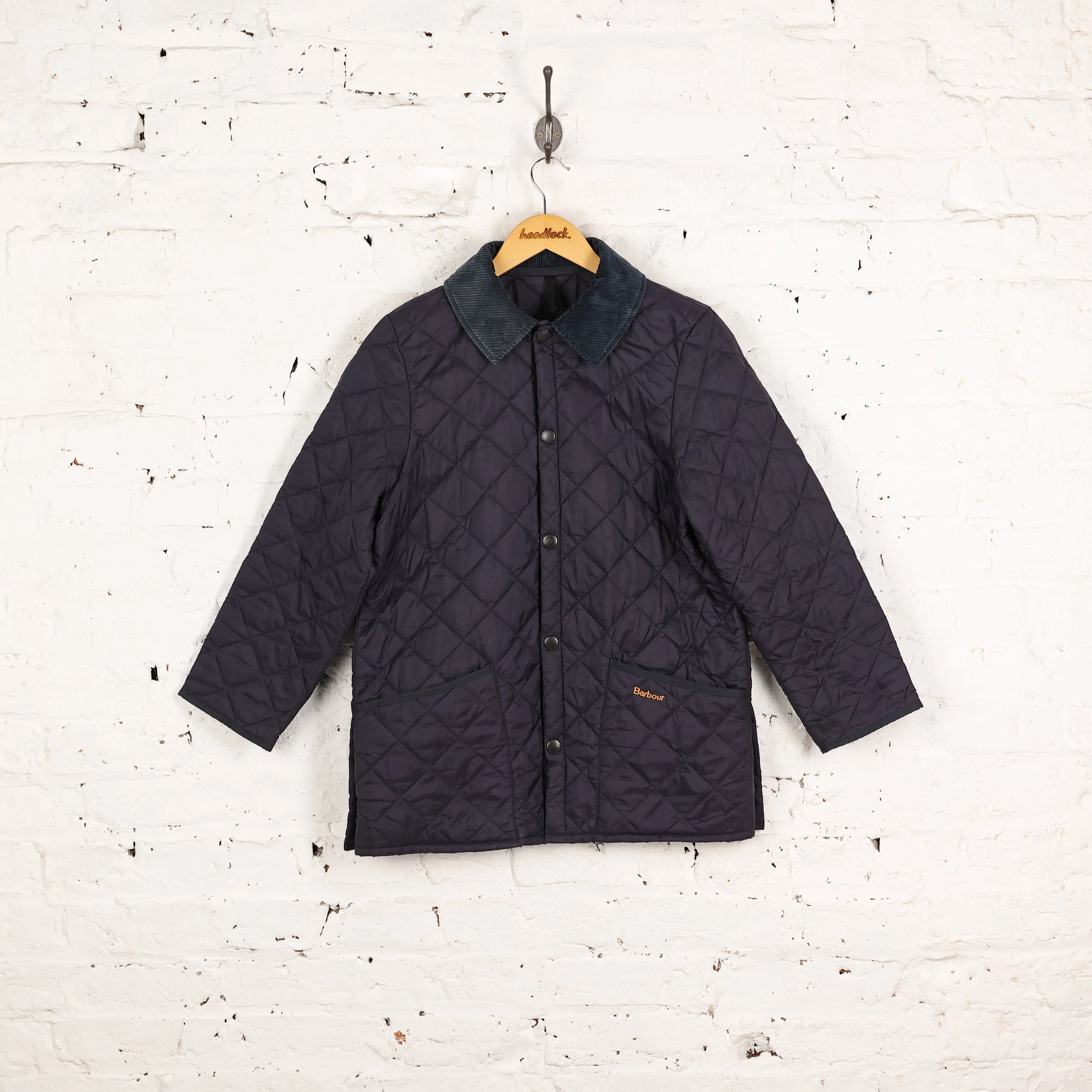 Kids Barbour Liddesdale Quilted Jacket - Blue - Boys XL