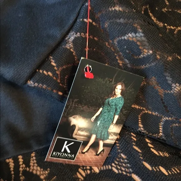 Kiyonna Muse Lace Midi Skirt Onyx 2 NWT