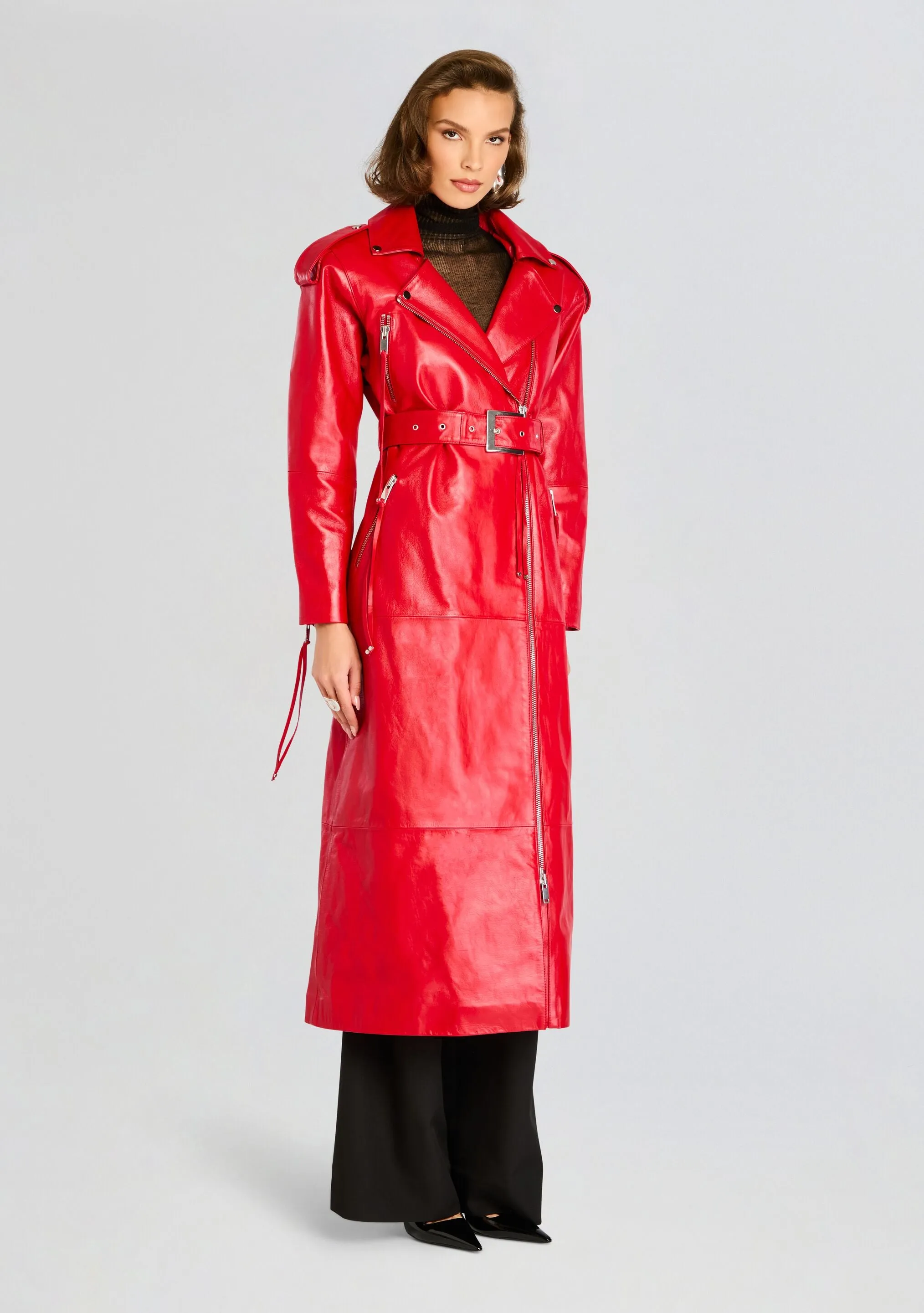 Knightley Leather Trench Coat