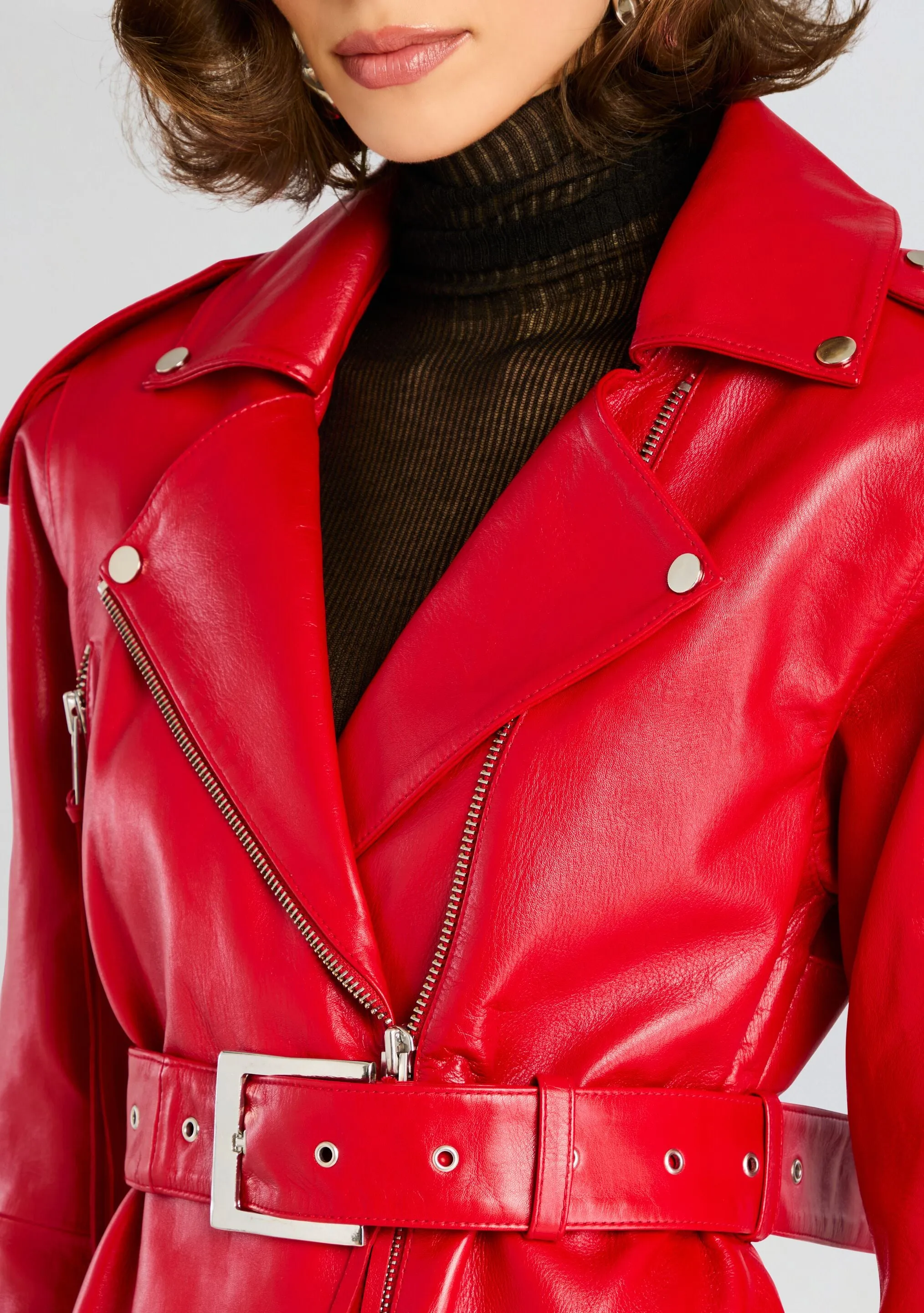 Knightley Leather Trench Coat