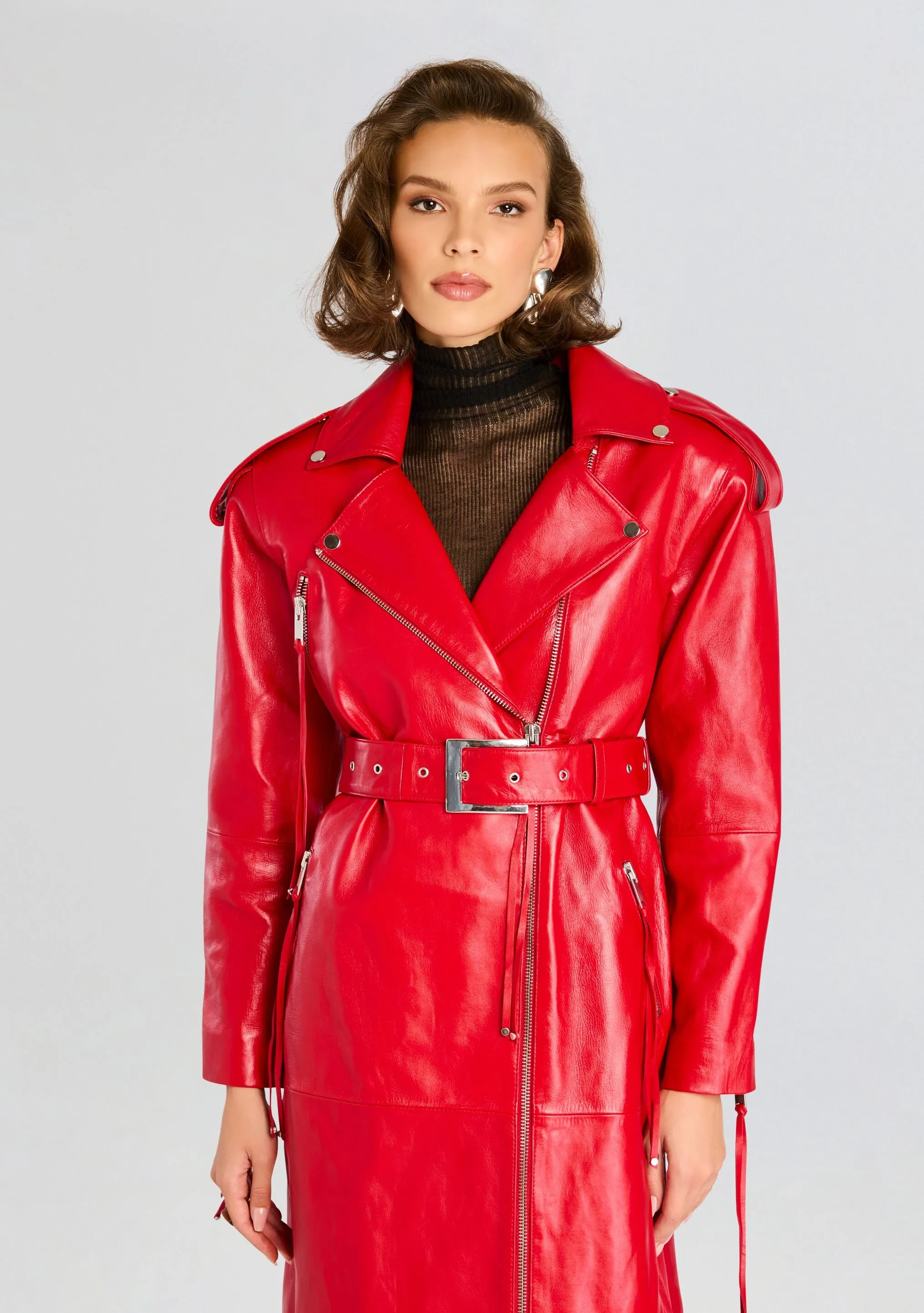 Knightley Leather Trench Coat