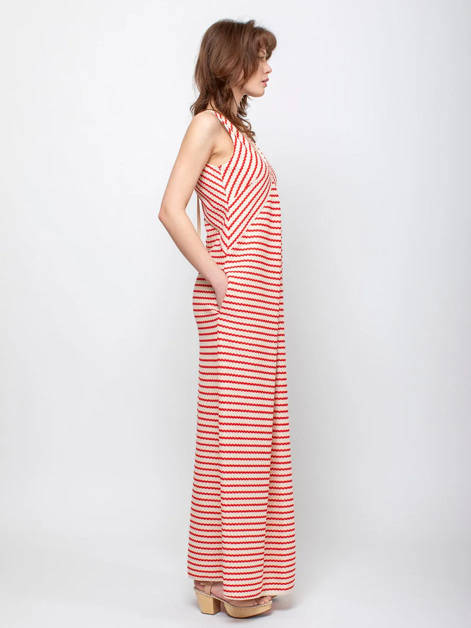 Knit Stripe Dress - Poppy