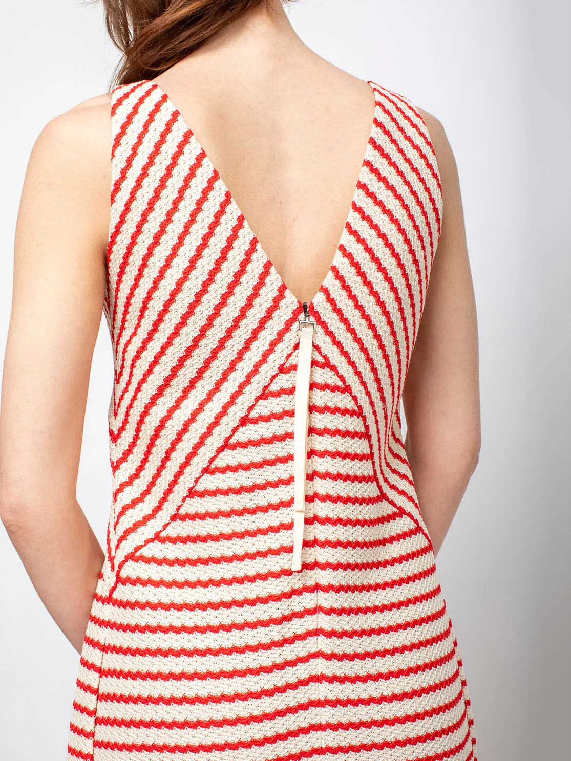 Knit Stripe Dress - Poppy