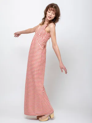 Knit Stripe Dress - Poppy