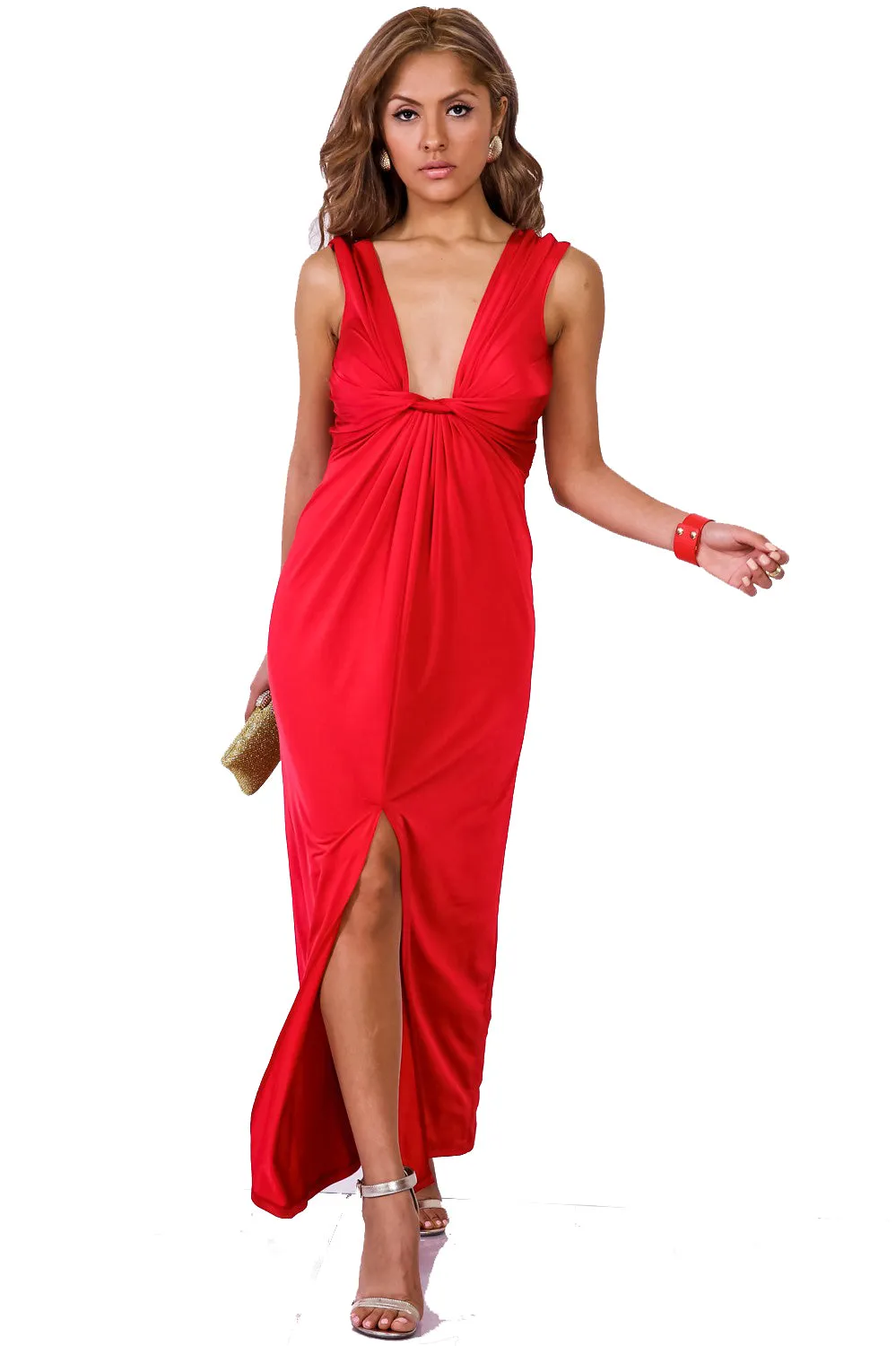 Knot Sorry Maxi Dress - Black, Blue, Red