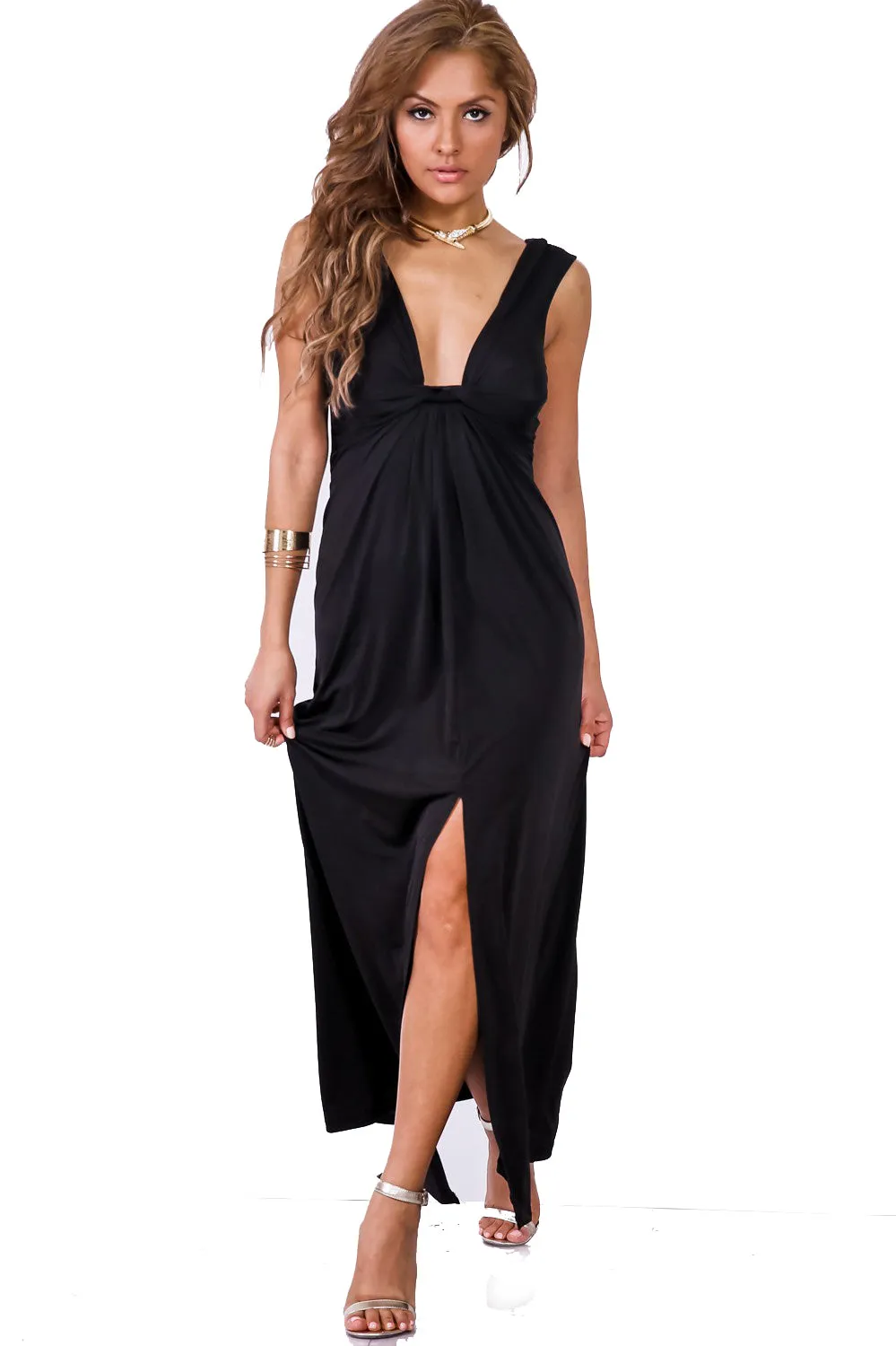 Knot Sorry Maxi Dress - Black, Blue, Red