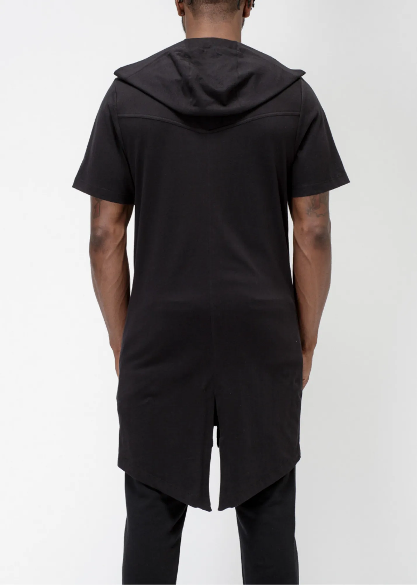 Konus Men's Short Sleeve Hoodie in Black