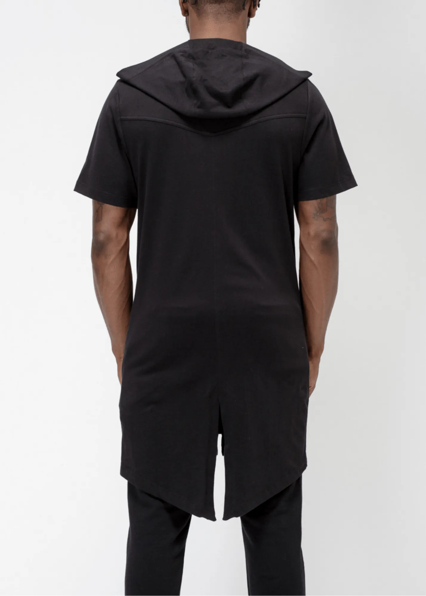 Konus Men's Short Sleeve Hoodie in Black