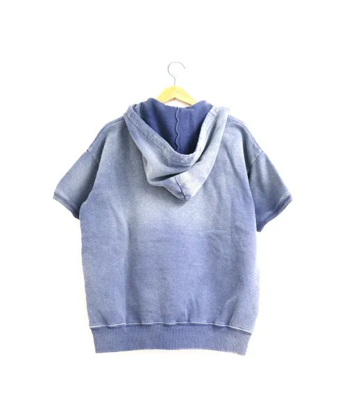 [L] Kapital Short Sleeve Pullover Hoodie Blue