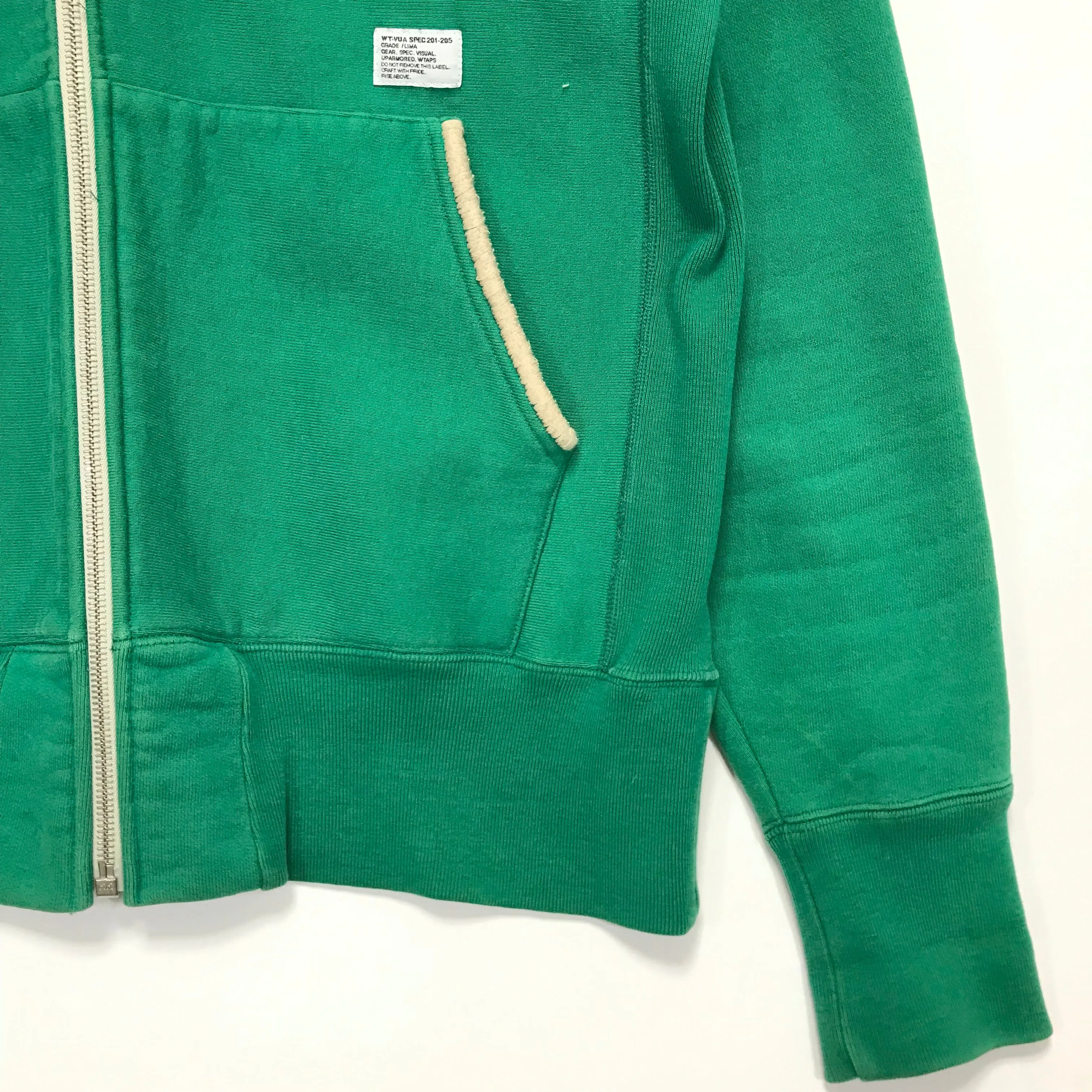 [L] WTaps 08AW Hell Week Souvenir Zip Up Hoodie Green