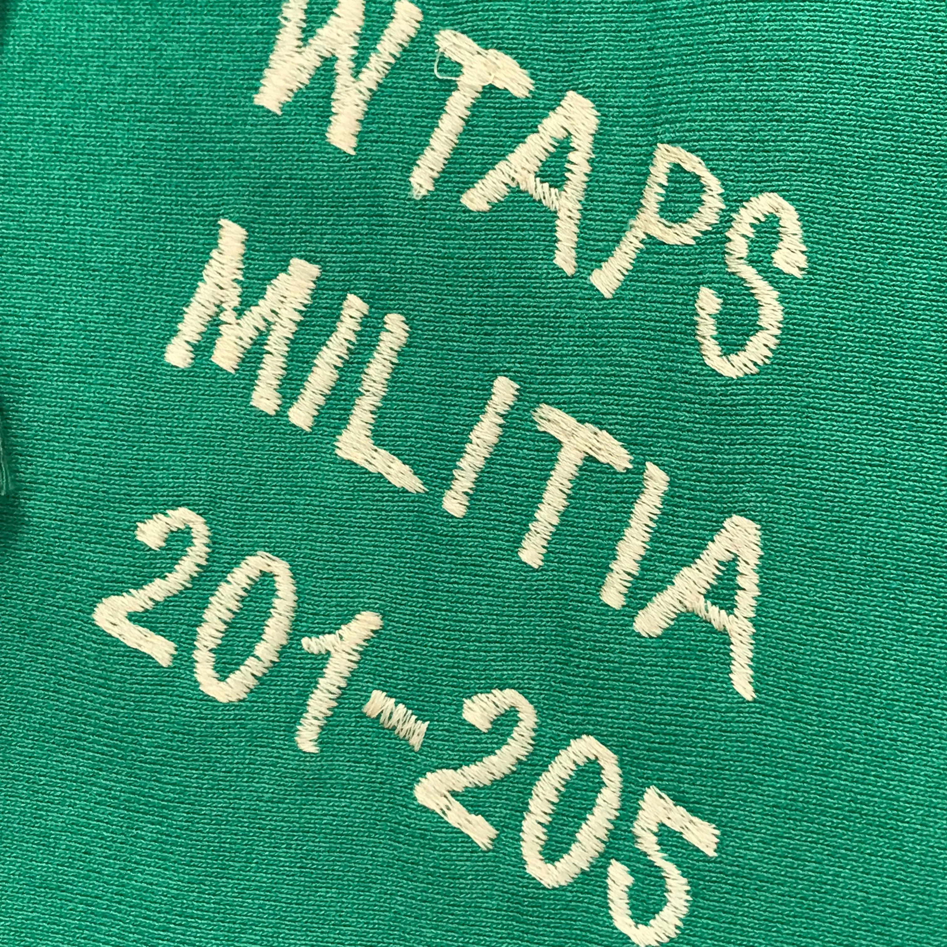 [L] WTaps 08AW Hell Week Souvenir Zip Up Hoodie Green