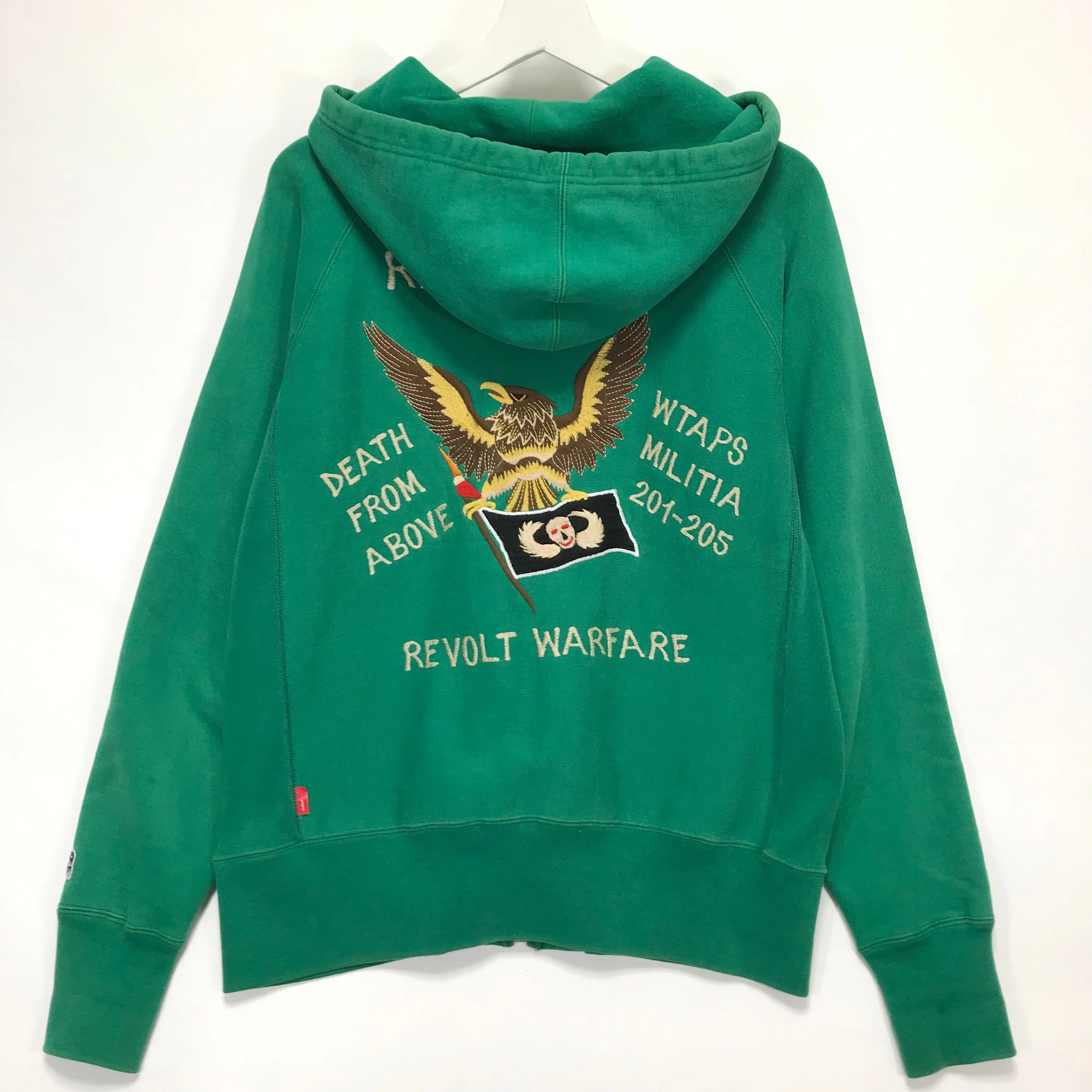 [L] WTaps 08AW Hell Week Souvenir Zip Up Hoodie Green
