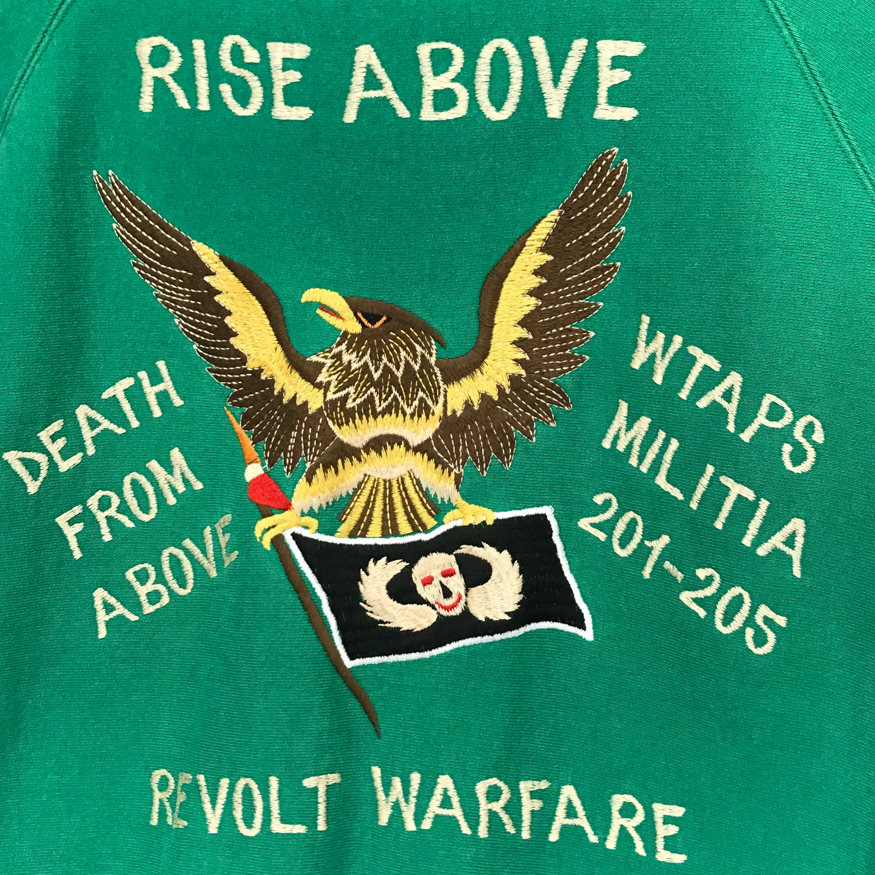 [L] WTaps 08AW Hell Week Souvenir Zip Up Hoodie Green