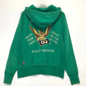 [L] WTaps 08AW Hell Week Souvenir Zip Up Hoodie Green
