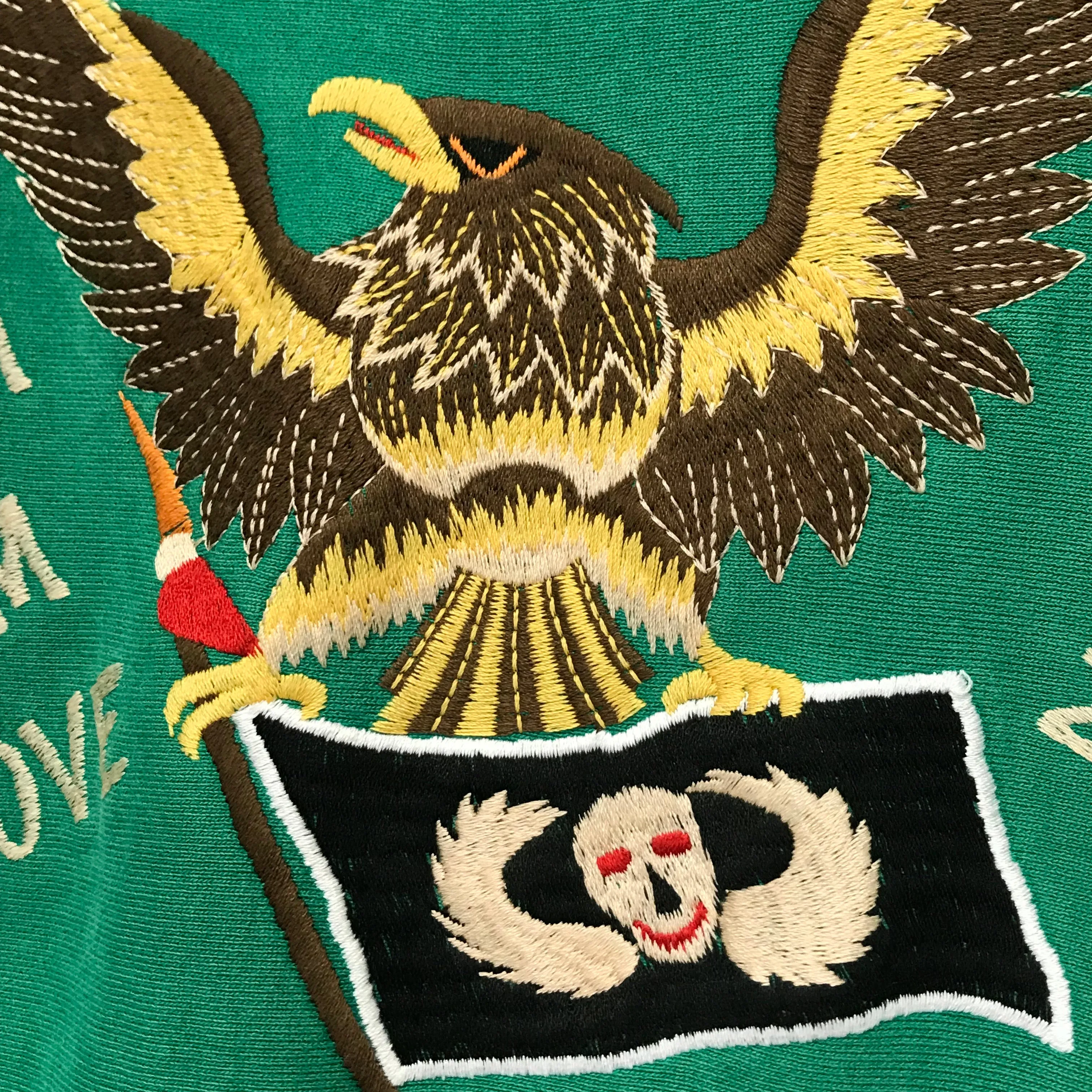 [L] WTaps 08AW Hell Week Souvenir Zip Up Hoodie Green