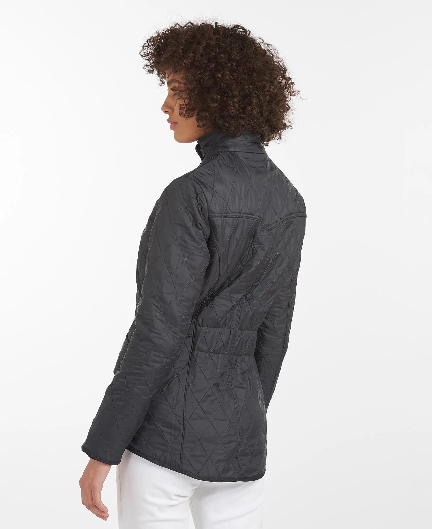 LADIES BARBOUR CALVARY POLARQUILT JACKET - NAVY