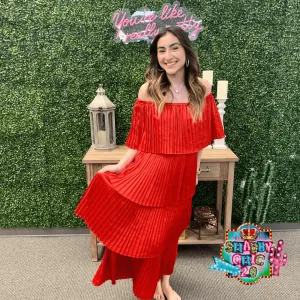 Lady in Red Maxi Dress