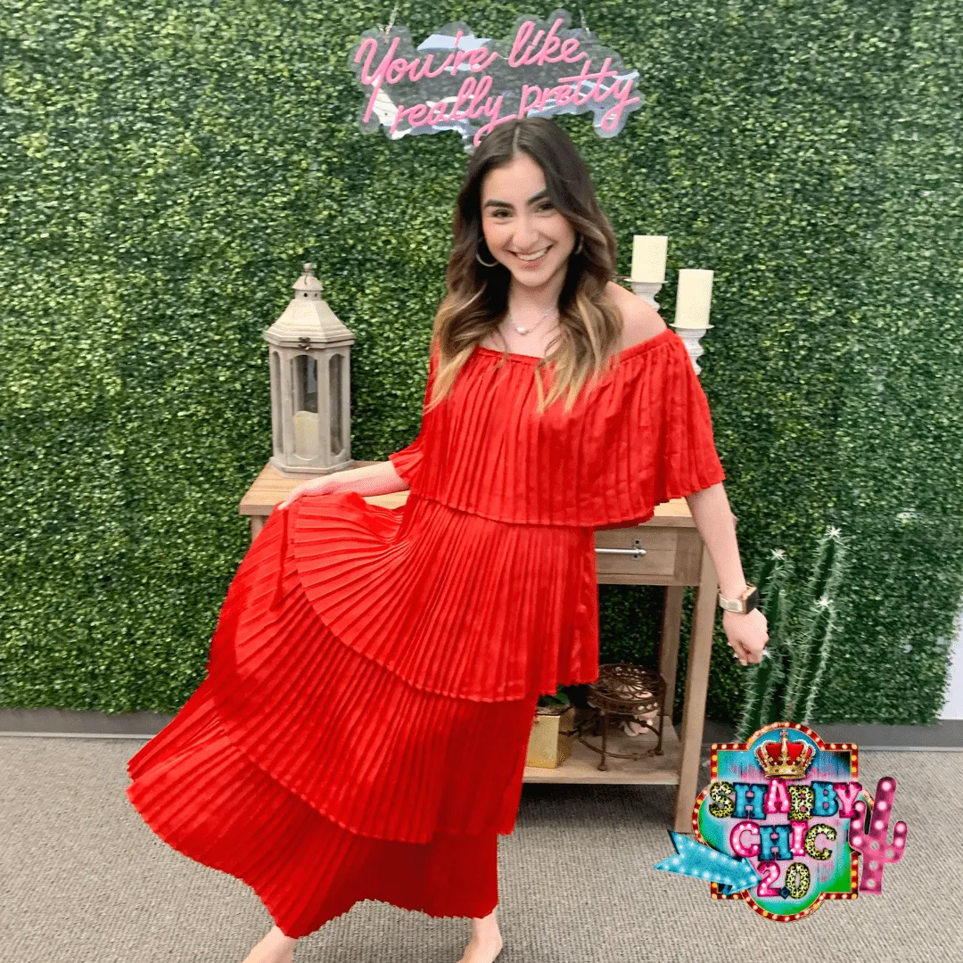 Lady in Red Maxi Dress