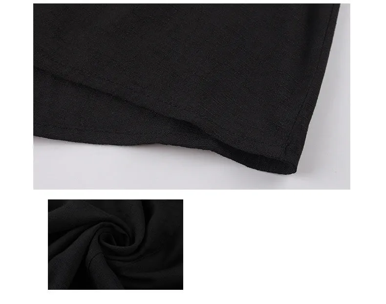 Large Size V-neck New Solid Color Sleeve Dress