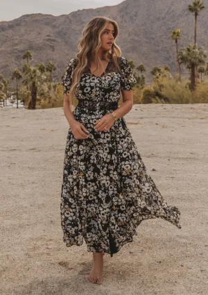 Leo Button Front Maxi Dress