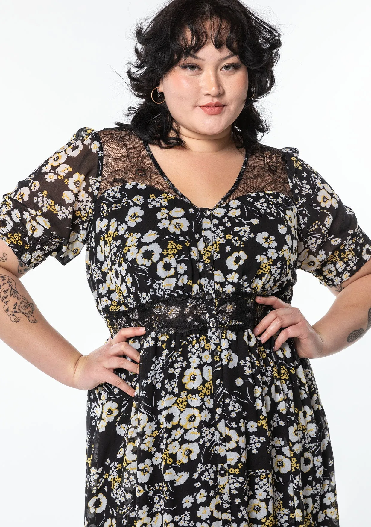 Leo Button Front Maxi Dress