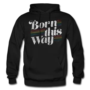 LGBTQ Born This Way Vintage Men's/Unisex Premium Adult Pullover Hoodie