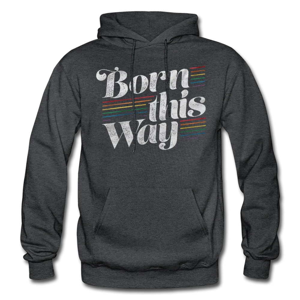 LGBTQ Born This Way Vintage Men's/Unisex Premium Adult Pullover Hoodie