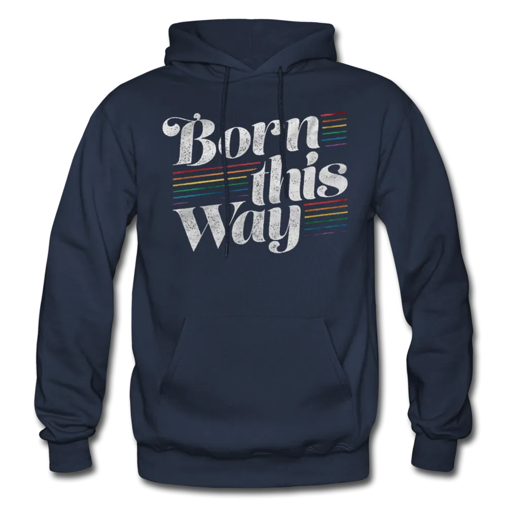 LGBTQ Born This Way Vintage Men's/Unisex Premium Adult Pullover Hoodie