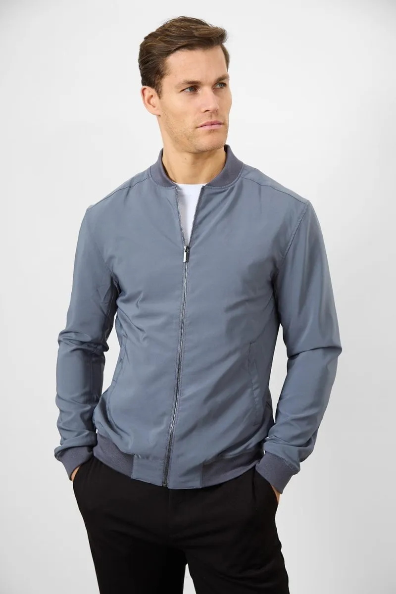Light Weight Bomber Jacket in Graphite