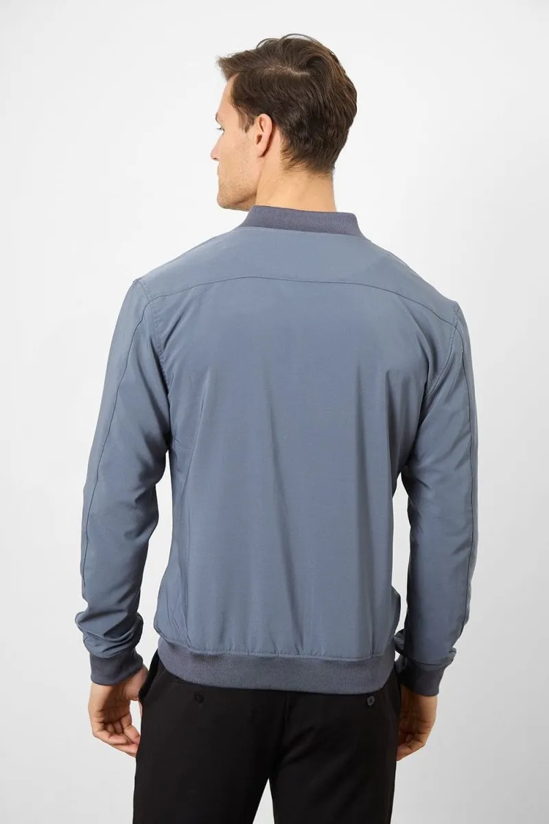 Light Weight Bomber Jacket in Graphite