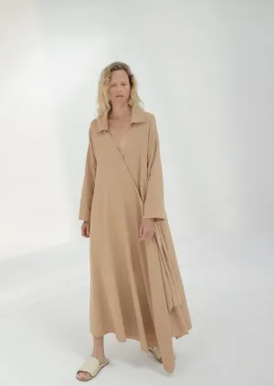Linen Maxi Dress, Nougat