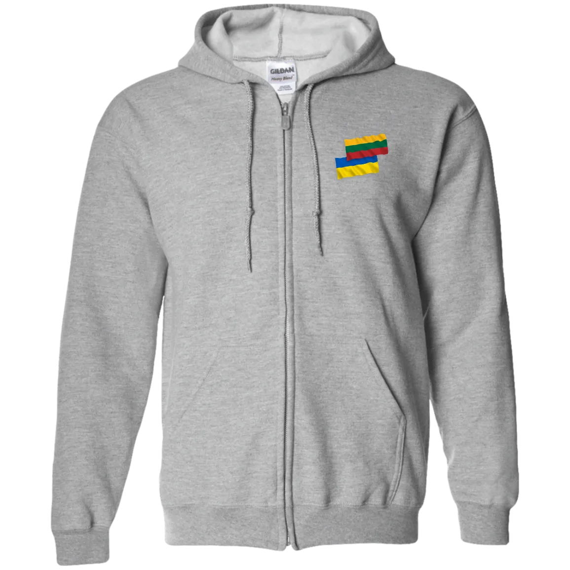 Lithuania Ukraine Flag - Men/Women Unisex Comfort Full-Zip Hoodie