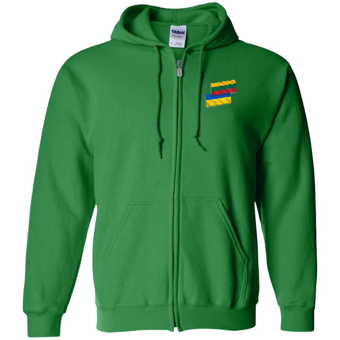 Lithuania Ukraine Flag - Men/Women Unisex Comfort Full-Zip Hoodie