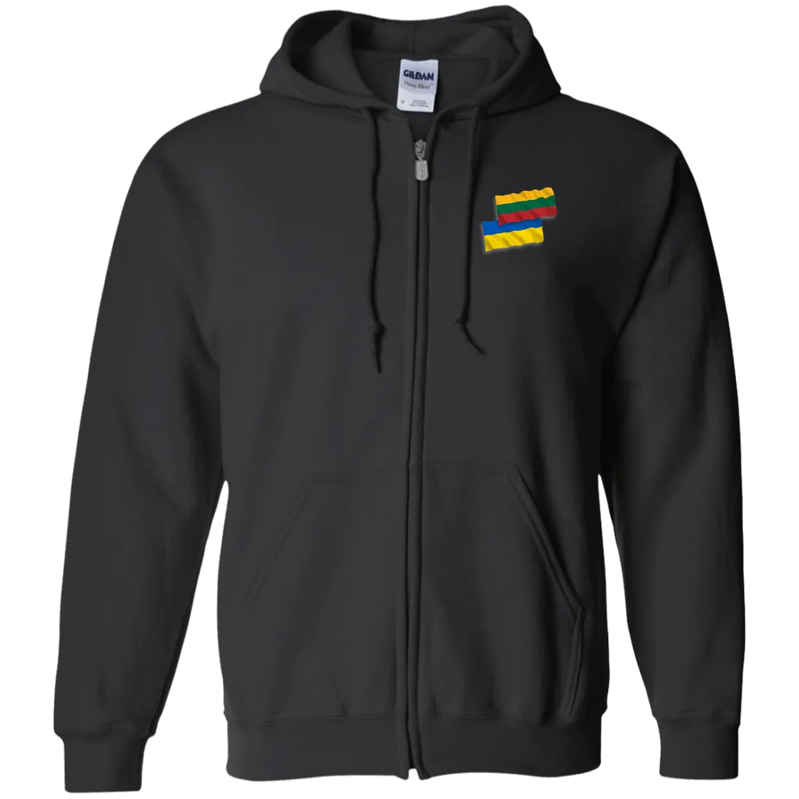 Lithuania Ukraine Flag - Men/Women Unisex Comfort Full-Zip Hoodie