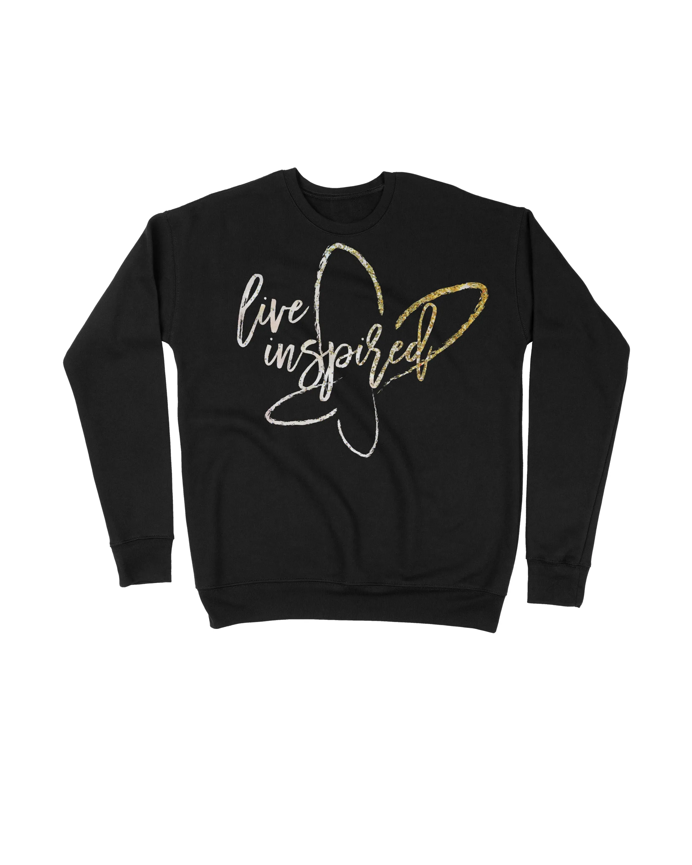 live inspired butterfly (Gold Sparkle)