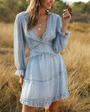 Lust or Love Floral Chiffon Dress - Hope