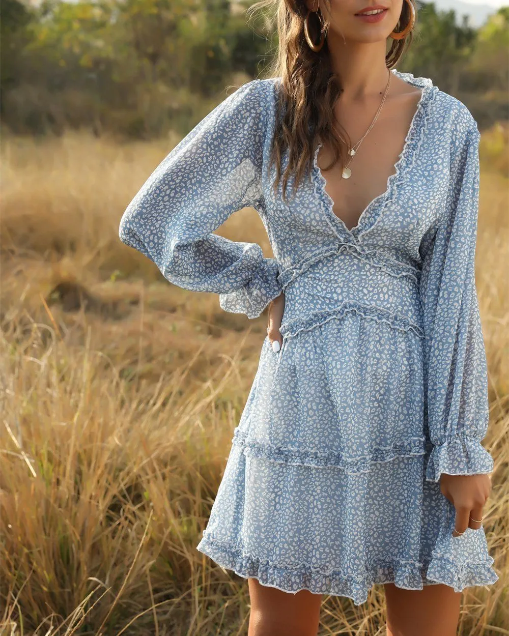 Lust or Love Floral Chiffon Dress - Hope
